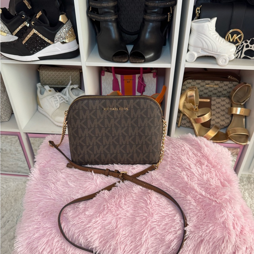 Michael Kors Dark Brown Crossbody Bag